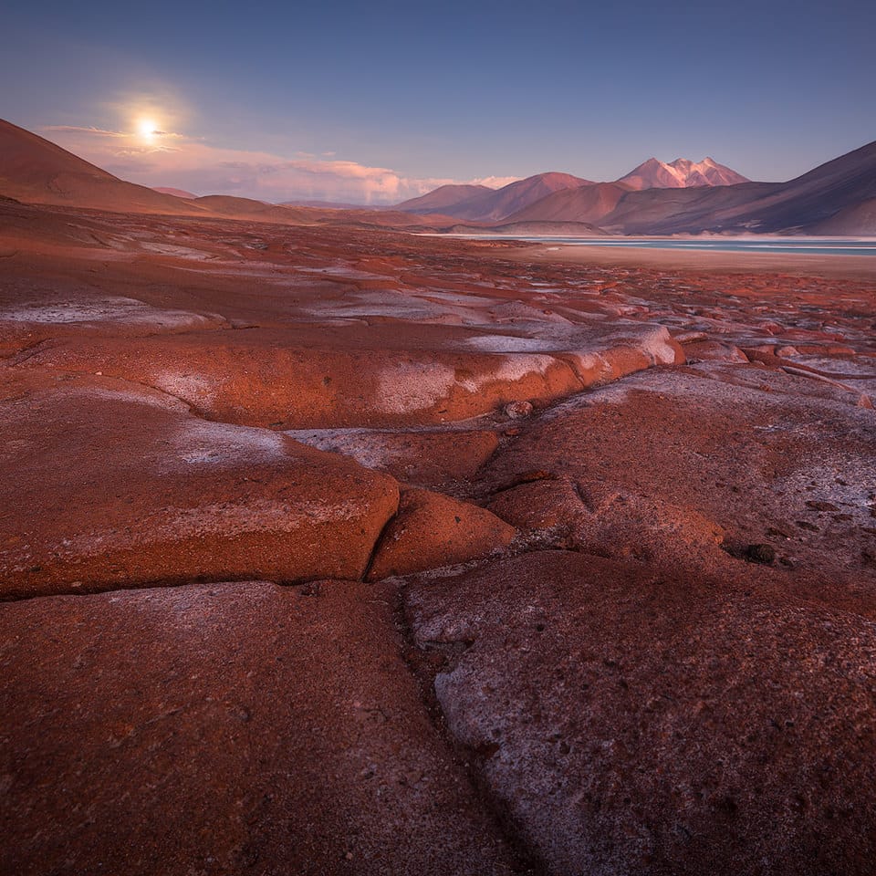 Full moon rising above Piedras Rojas