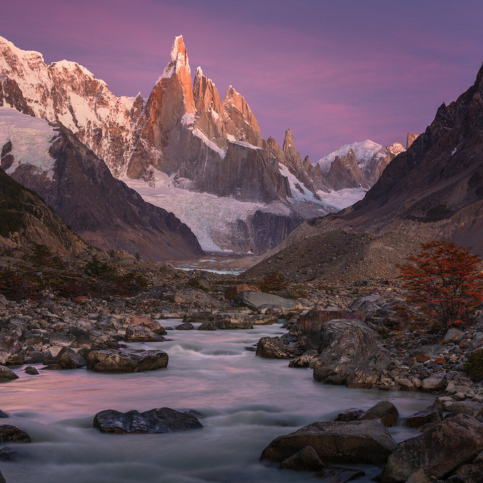 Cerro Torre in soft morning light